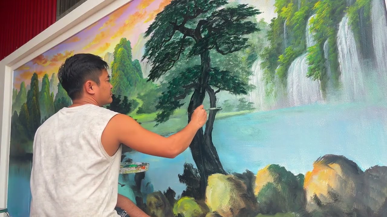Wall Transformed Into a Stunning Nature Landscape!
