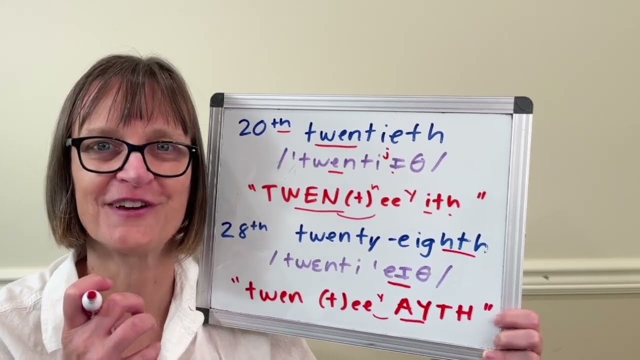 How to Pronounce 20th (Twentieth) and 28th (Twenty-Eighth)