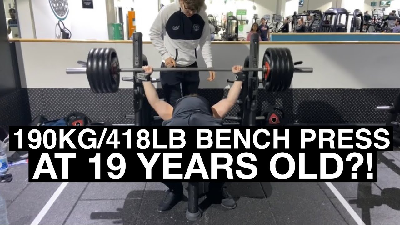 190kg/418lb EASY Bench Press PR at 19 years old