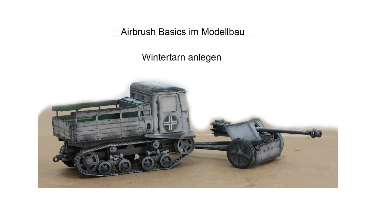 Modellbau Airbrush Basic - Wintertarn im Modellbau anlegen.