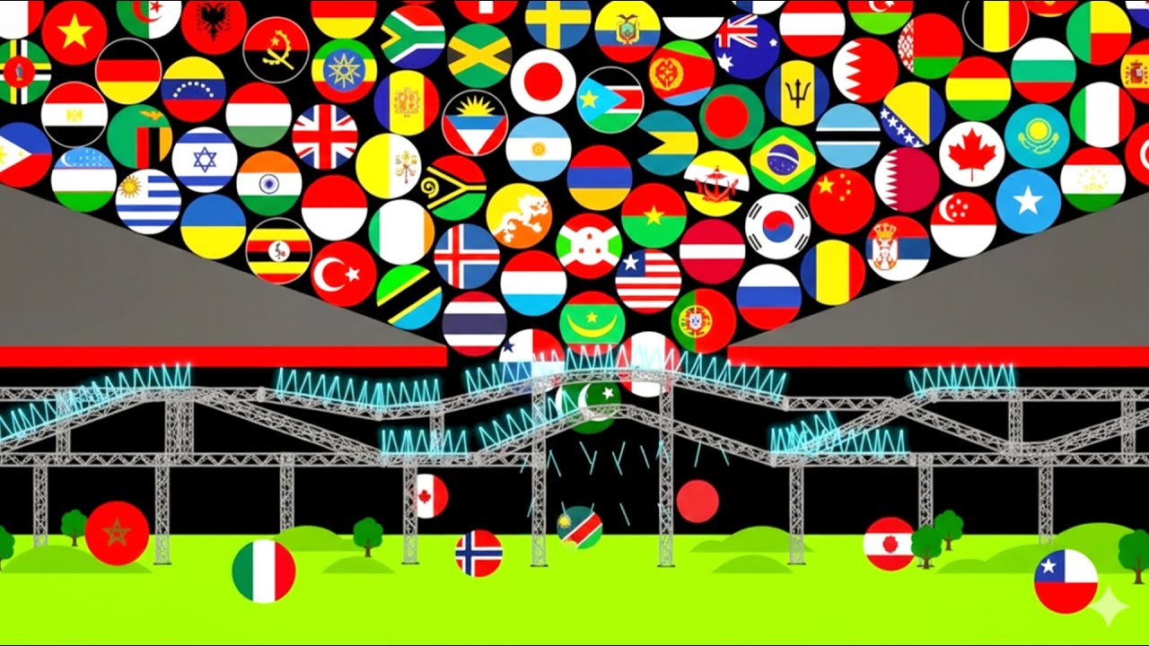 27 Countries Marble Race In Algodoo
