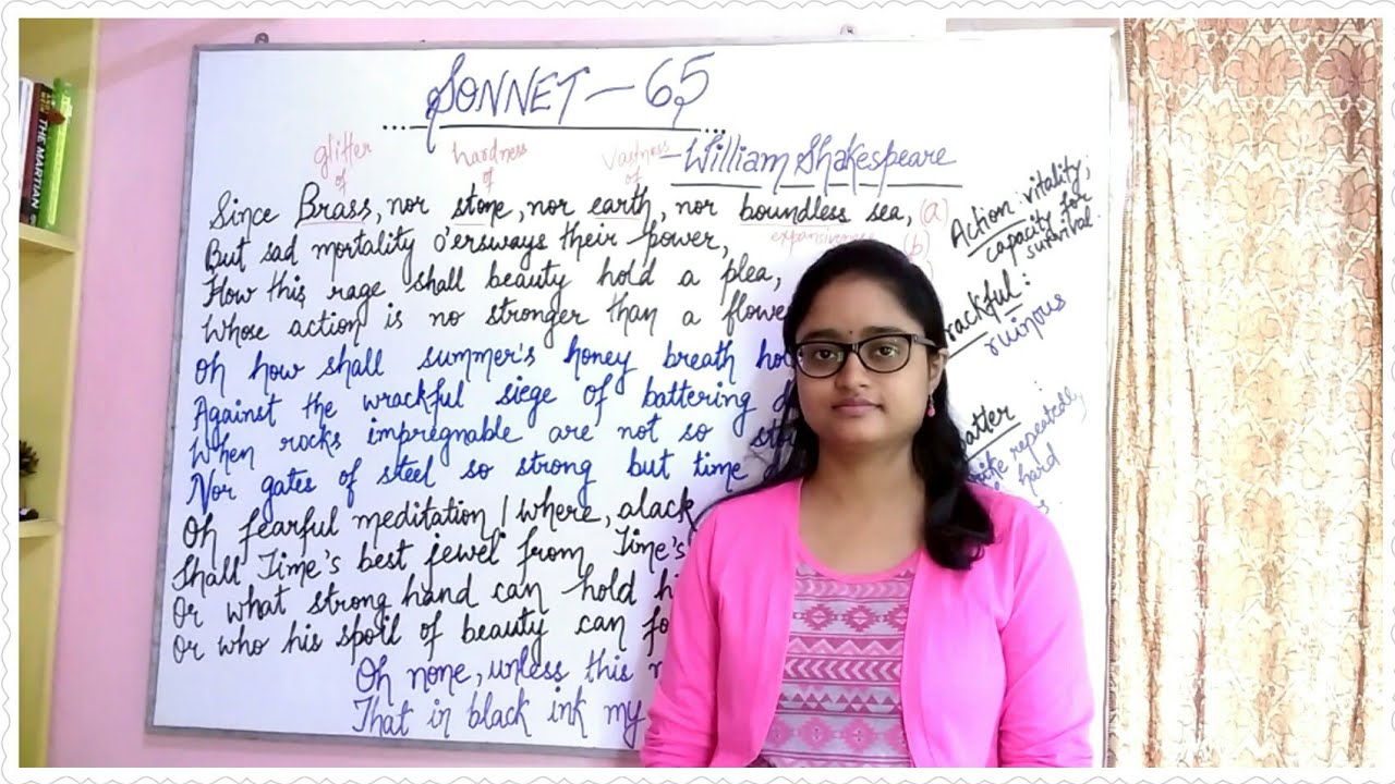 Sonnet 65 by William Shakespeare || explained in hindi ||