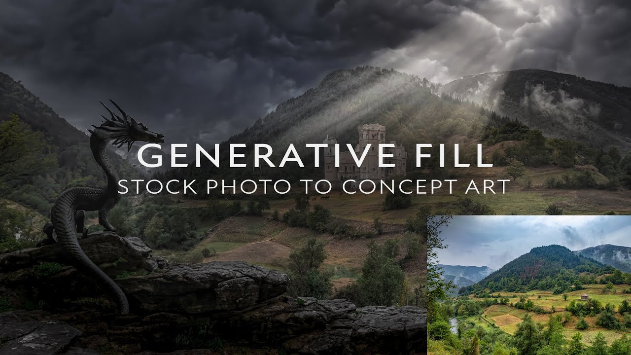 GENERATIVE FILL Stock Photo to Concept Art Using Photoshops New Tool