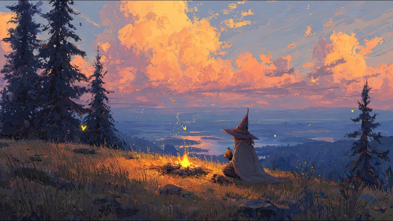 Medieval Tavern Fireplace 🔥 Cozy Focus Music for Reading & Studying