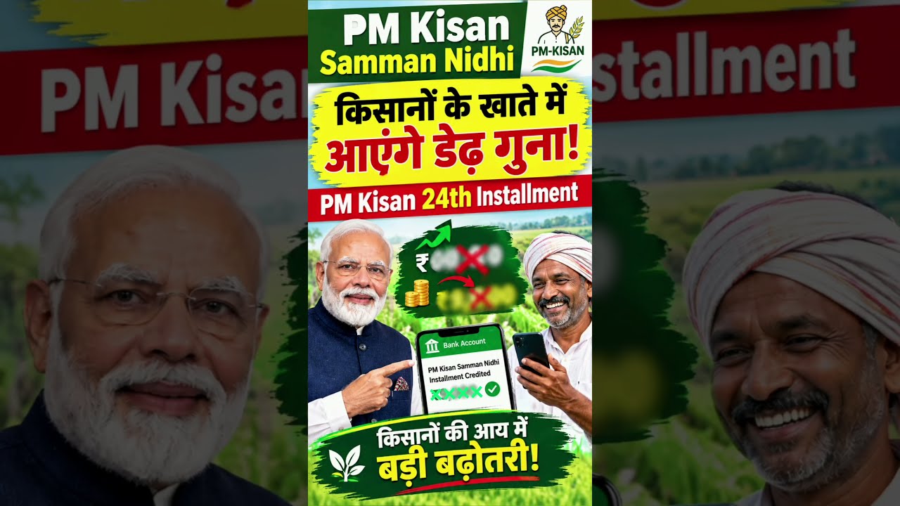 PM Kisan Samman Nidhi : किसानों के खाते में आएंगे डेढ़ गुना! | PM Kisan 24th Installment #pm_kisan
