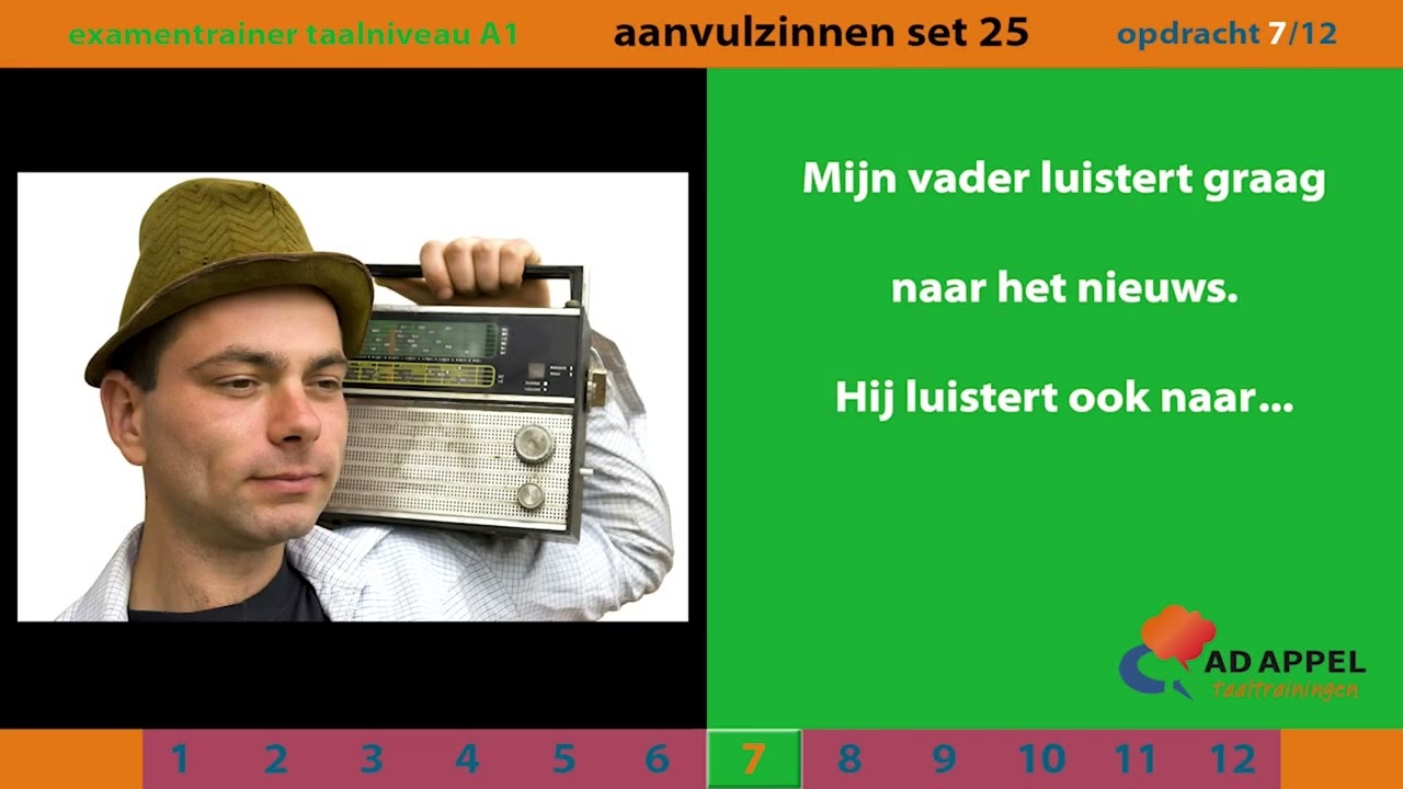 Inburgering A1 - examentrainer - Spreken - AANVULZINNEN Set 25