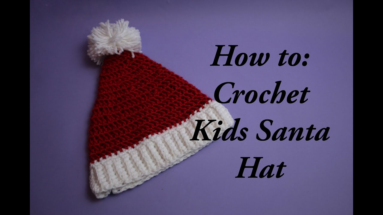 🎄 ☃️ 🎅How To: Crochet Santa hat 🎄 ☃️ 🎅