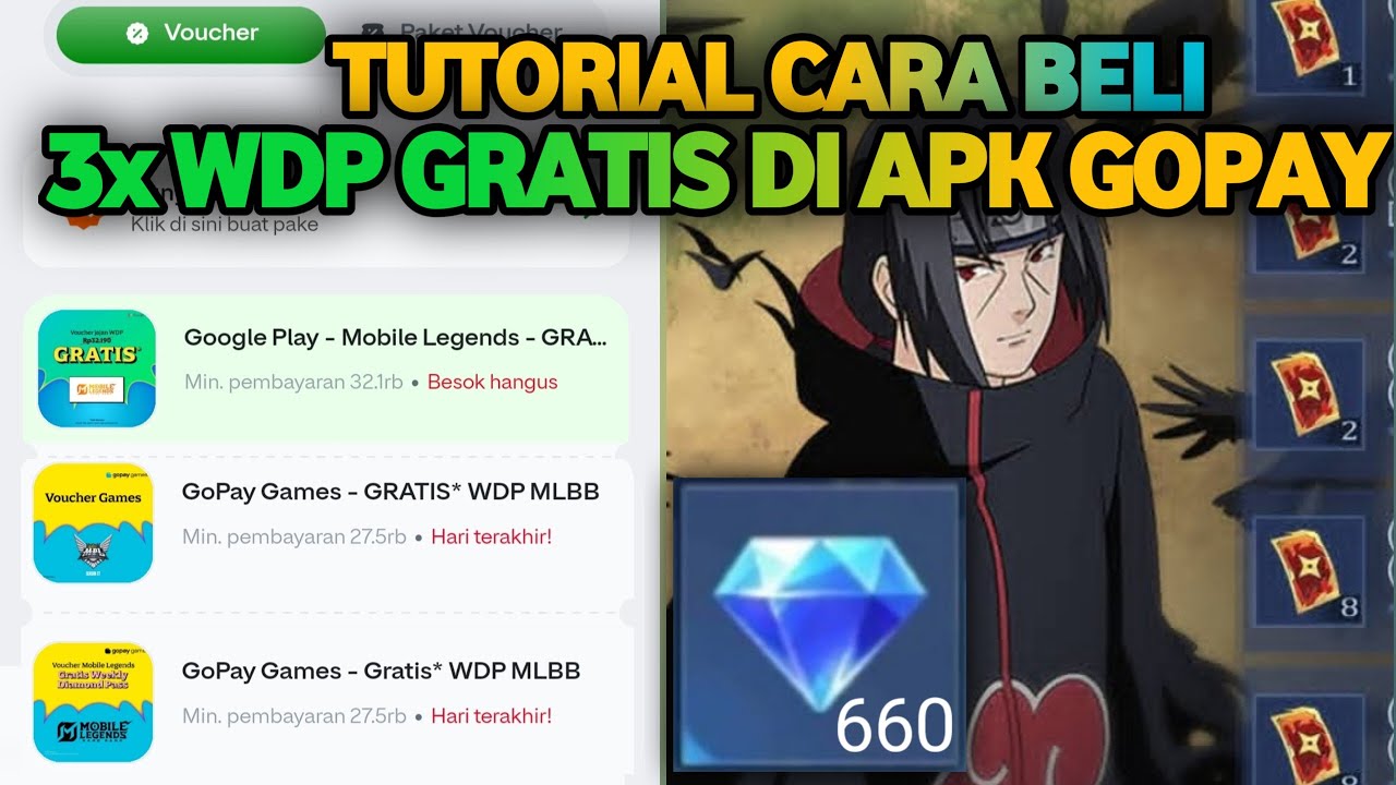 TUTORIAL CARA BELI 3x WDP GRATIS DI APK GOPAY SPESIAL EVENT MLBB X NARUTO 2026 FASE 2