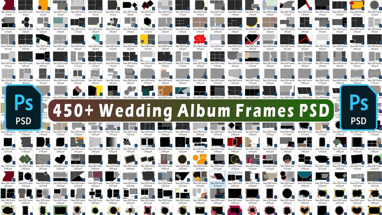 450+ Wedding Album Frames PSD Files Free Download