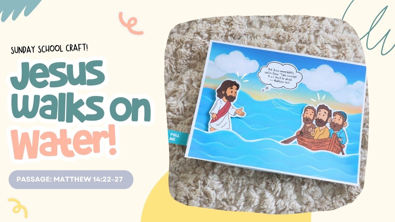 Easy Jesus Walks on Water Sunday School Craft for Kids!
