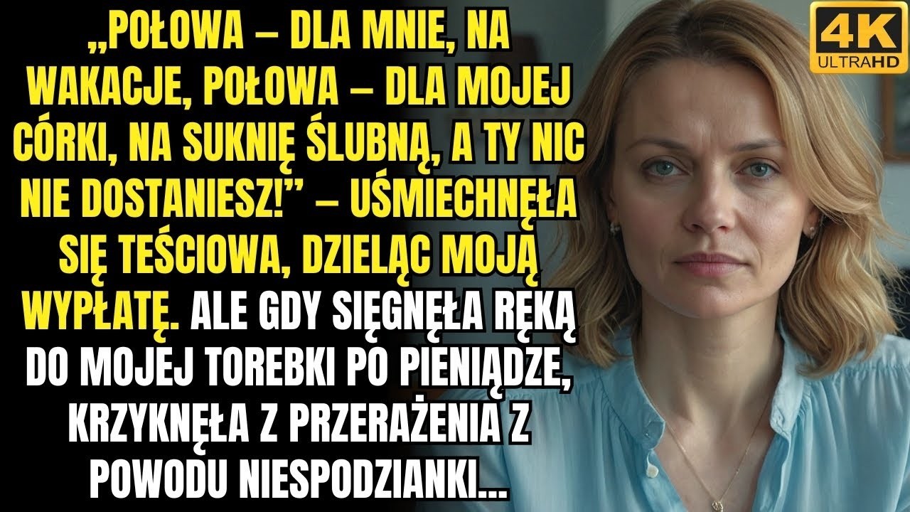 „Połowa dla mnie, na wakacje, połowa dla mojej córki, na suknię ślubną, a ty się obejdziesz!”