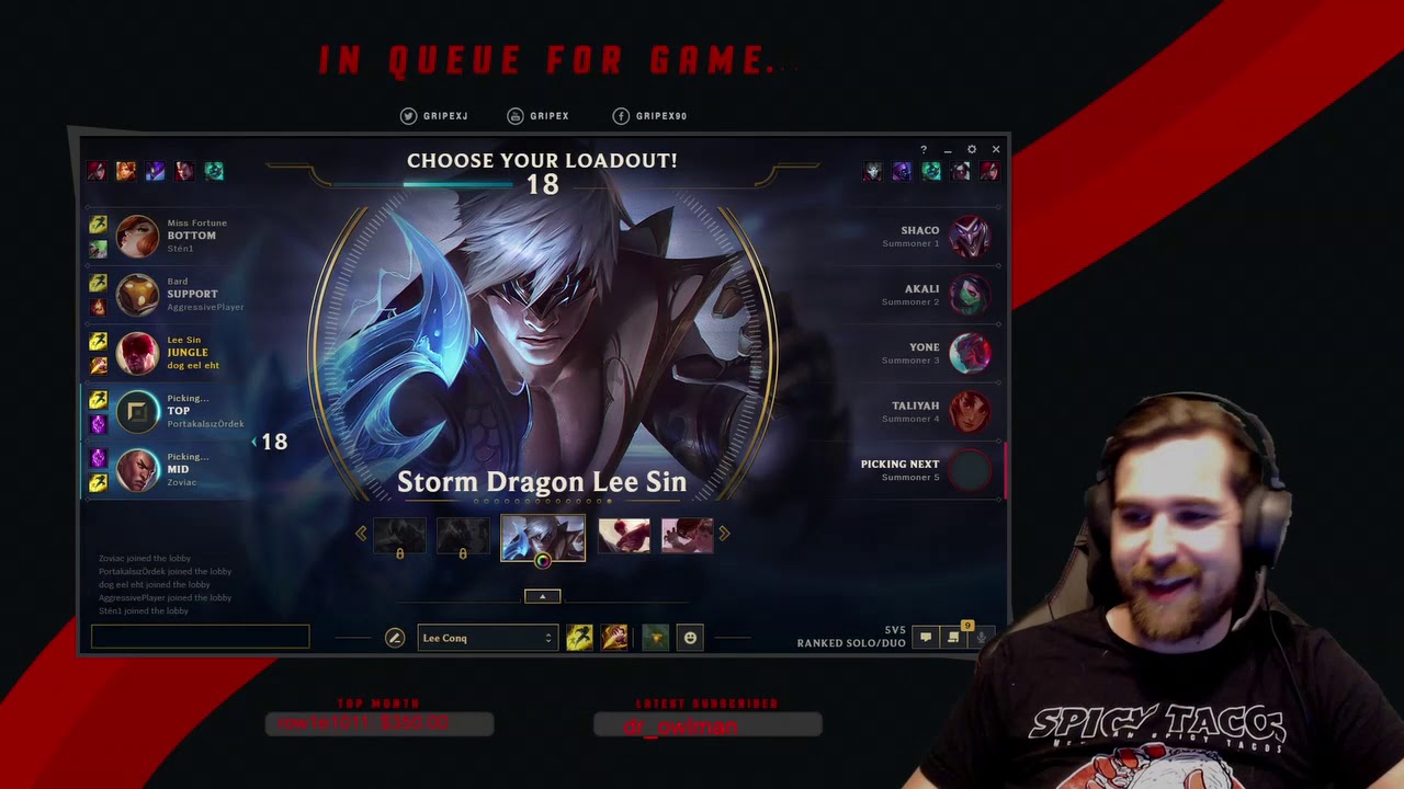 Gripex Stream - HUGE LEE SIN BUFFS  ENJOYABLE OFFSEASON! NO MORE 43%WINRATE !