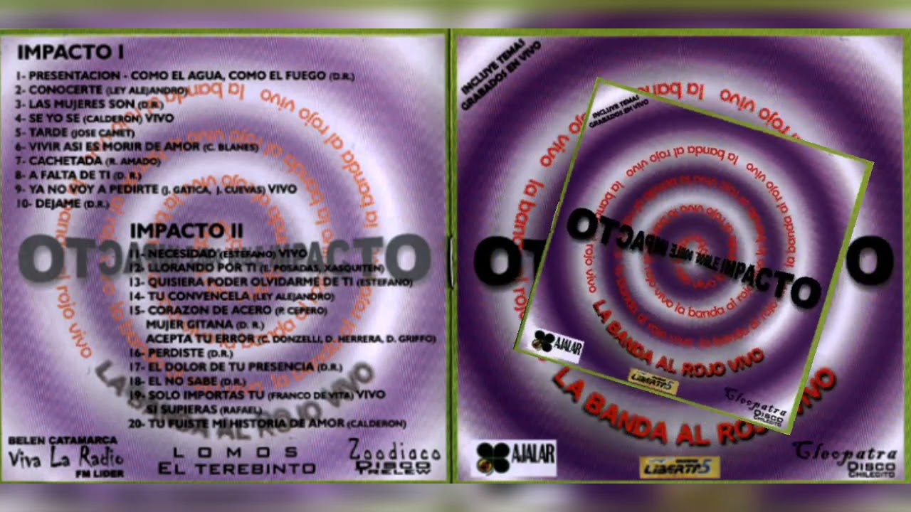 LA BANDA AL ROJO VIVO VIVIR ASI ES MORIR DE AMOR CD DOBLE IMPACTO
