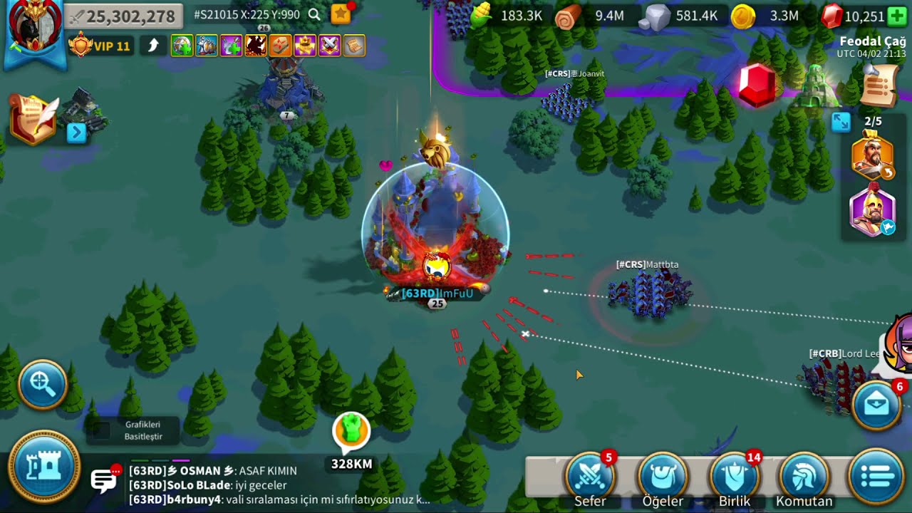 2.KVK 2 Kral Kitledi / Saladin Cengiz Cao 3 Rally açtılar Online Rally / Rise Of KingDoms /
