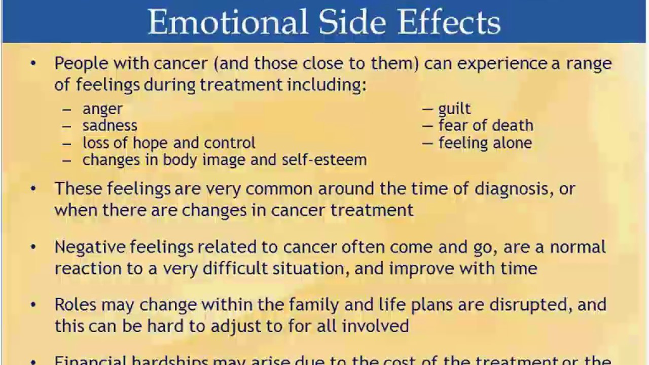 Frankly Speaking About Cancer: Coping With Anxiety and Depression