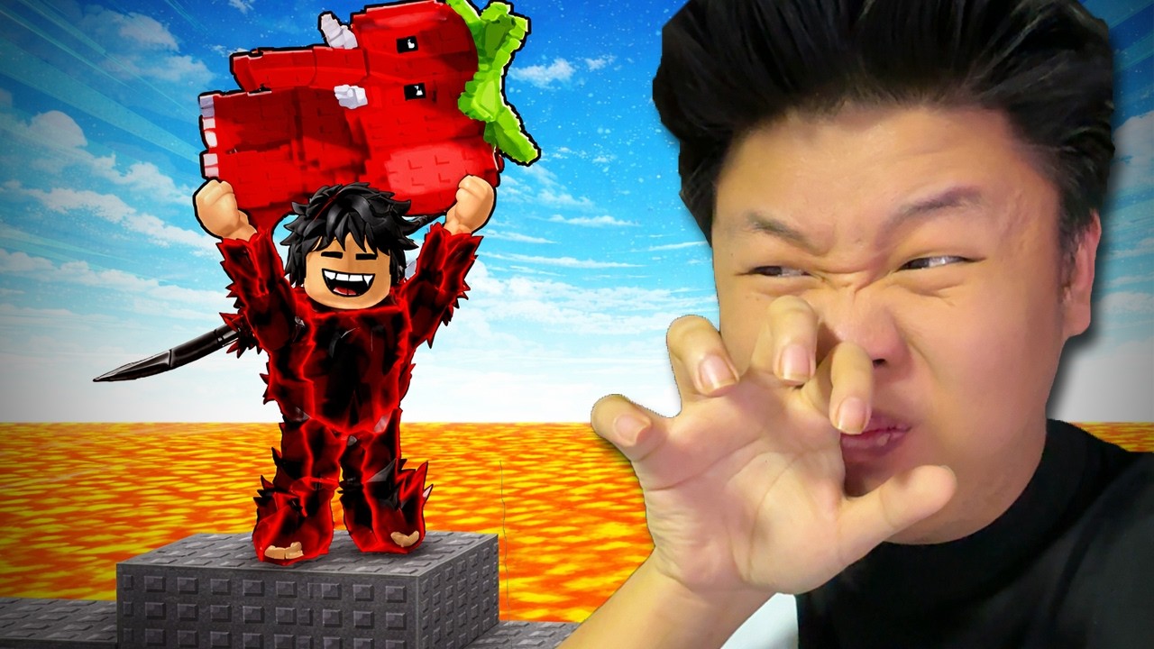 AKU MENCOBA GAME ROBLOX SURVIVE LAVA FOR BRAINROTS!!