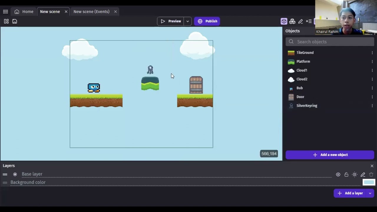 How to make Door and Key Game Mechanic using Gdevelop 5