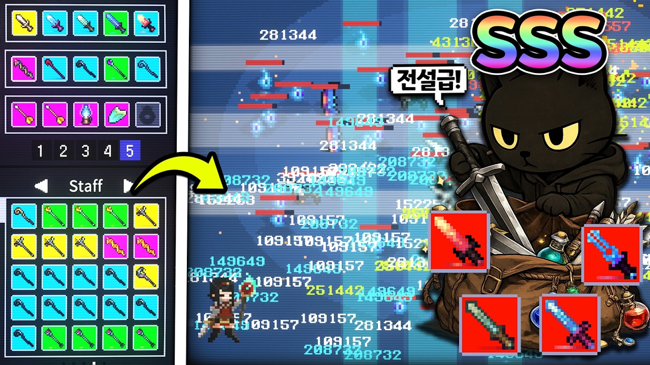아이템을 파밍하면서 탑을 오르는 신작 딸깍 게임 (Over The Tower)