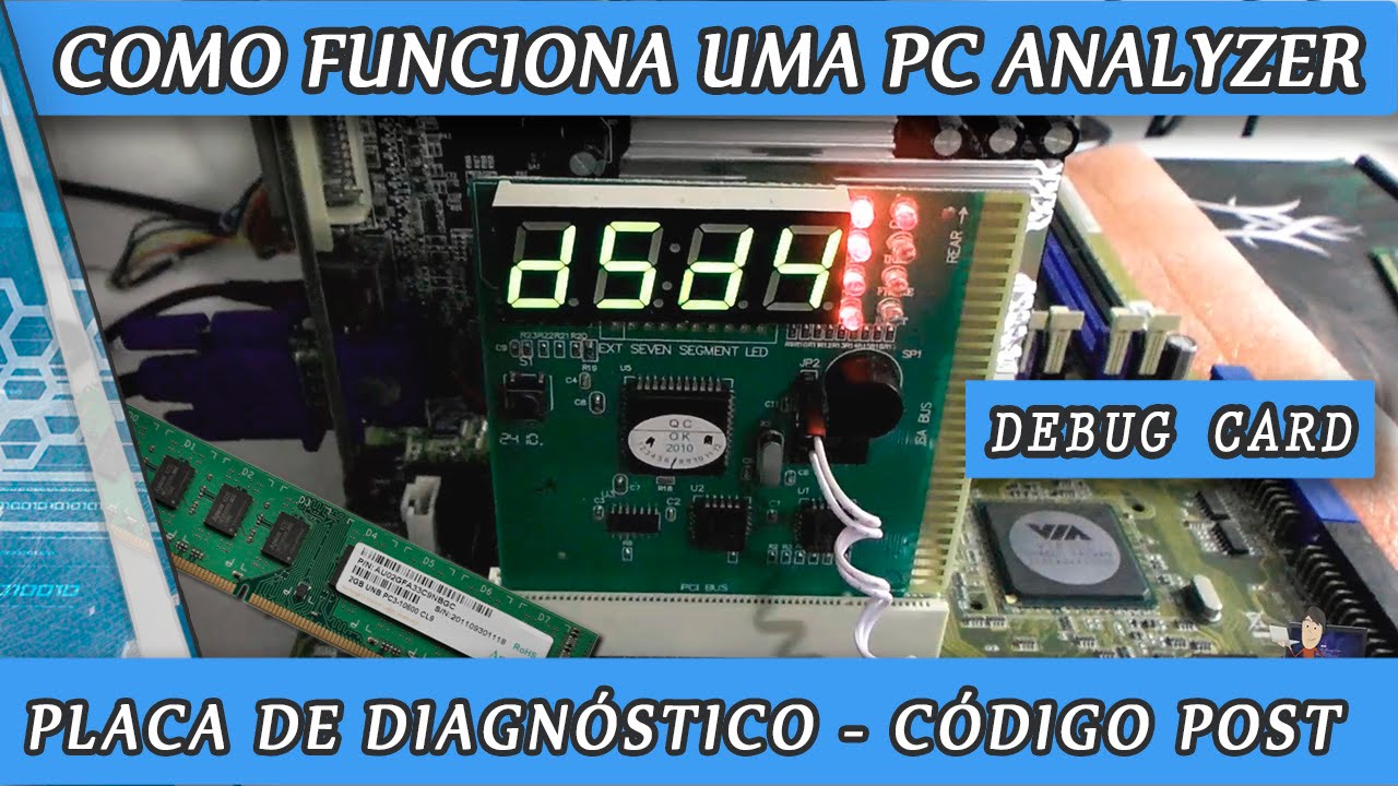 Como funciona uma PC Analyzer Placa de diagnóstico Debug Card POST