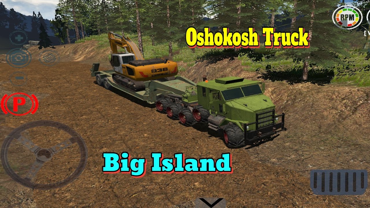 Oshkosh truck gameplay | rthd gameplay | big Island map gameplay | #offroad
