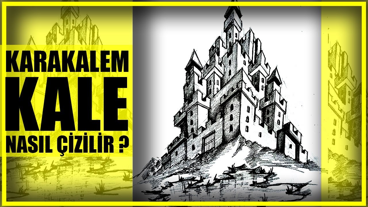 KARAKALEM 🏰 KALE 🏰 RESMİ NASIL ÇİZİLİR ? CASTLE  EASYDRAWİNG DRAWİNGS
