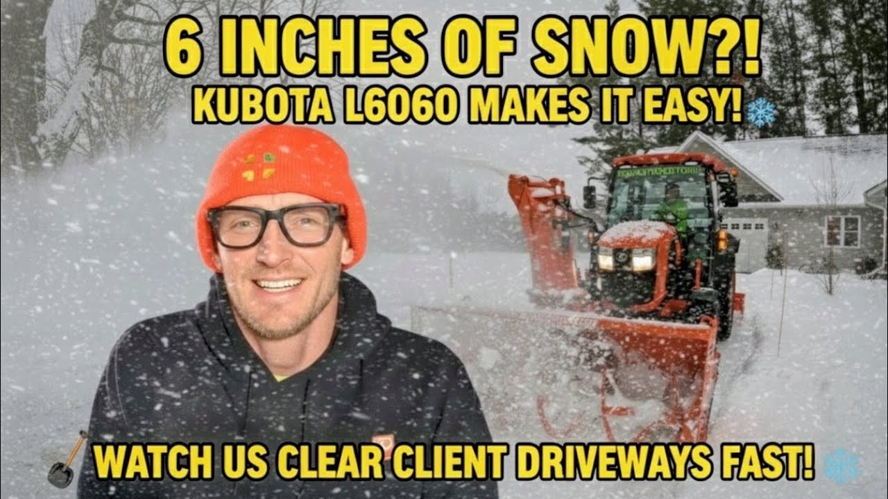 The Beast in the Blizzard: Kubota L6060 vs. 6 Inches of Snow!