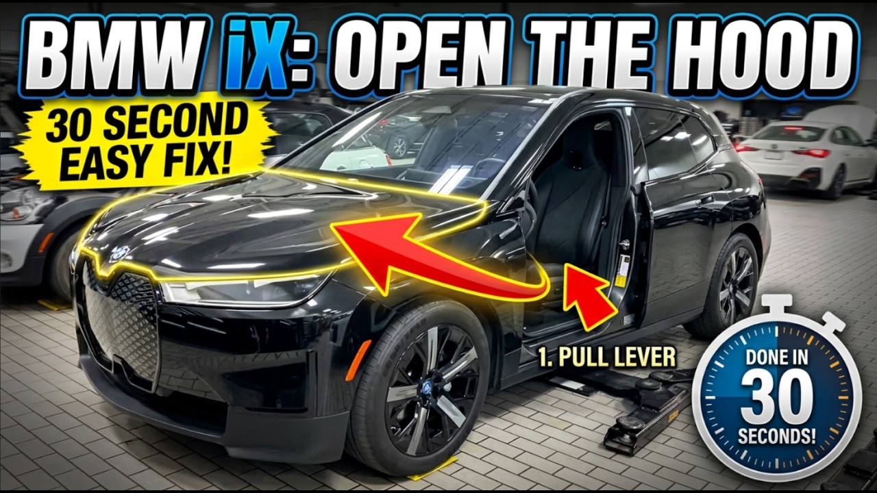 BMW IX Как открыть капот (2022)