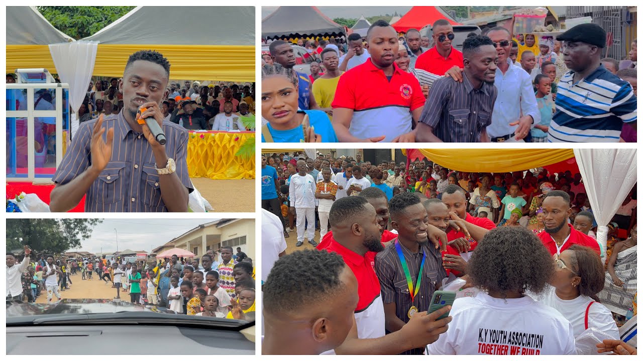 Kwadwo Nkansah Surprises the People of Kyekyewere of Afigya Kwabre District by giving them cash
