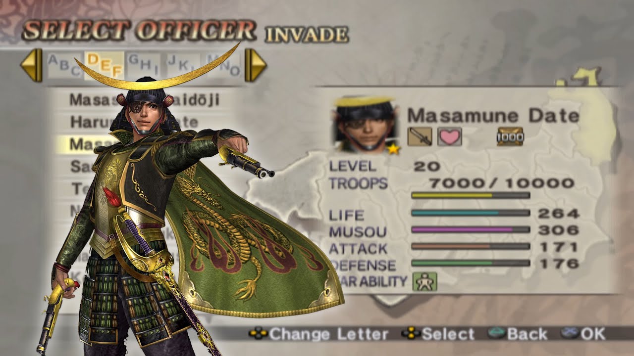 Samurai Warriors 2: Empires Все персонажи [PS2]