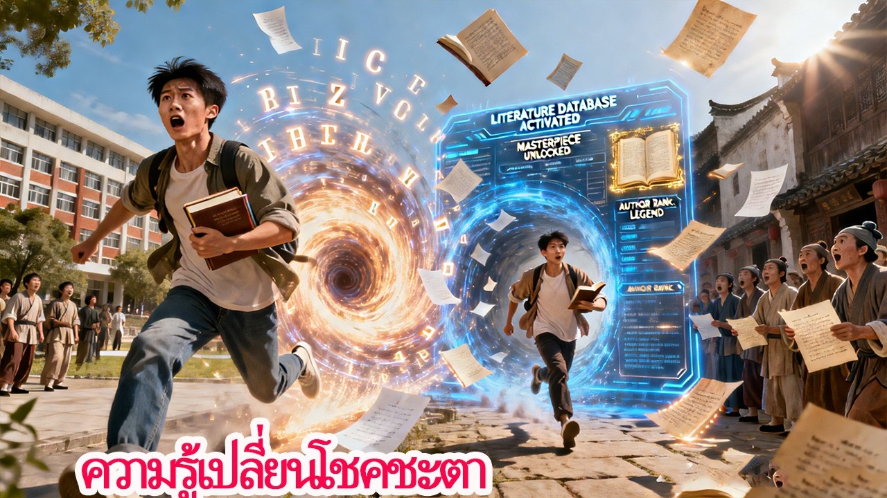 ทะลุมิติไปยุคที่วรรณกรรมล้าหลัง เขาได้ฐานข้อมูลนักเขียนระดับโลก พลิกชีวิตทันที