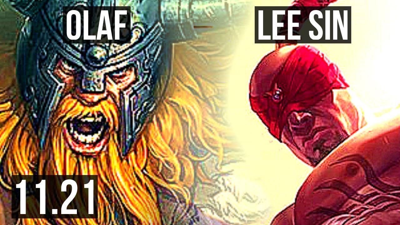OLAF vs LEE SIN (JUNGLE) | 9/1/7, 65% winrate | KR Master | v11.21