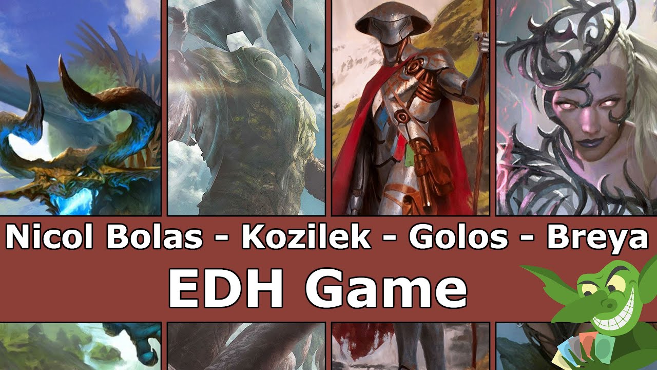 Nicol Bolas vs Kozilek vs Golos vs Breya EDH / CMDR game play for Magic: The Gathering