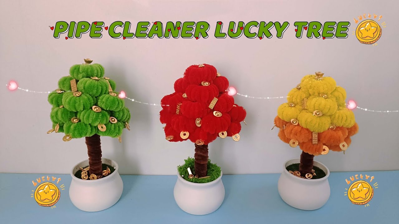 DIY Lucky Money Tree with Pipe Cleaners | Easy Handmade Lucky Decor