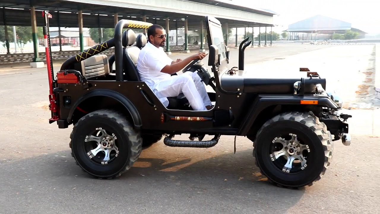 Z Matt Black open Modified Jeep with accessories | Open jeep | Modified Jeep in dabwali |