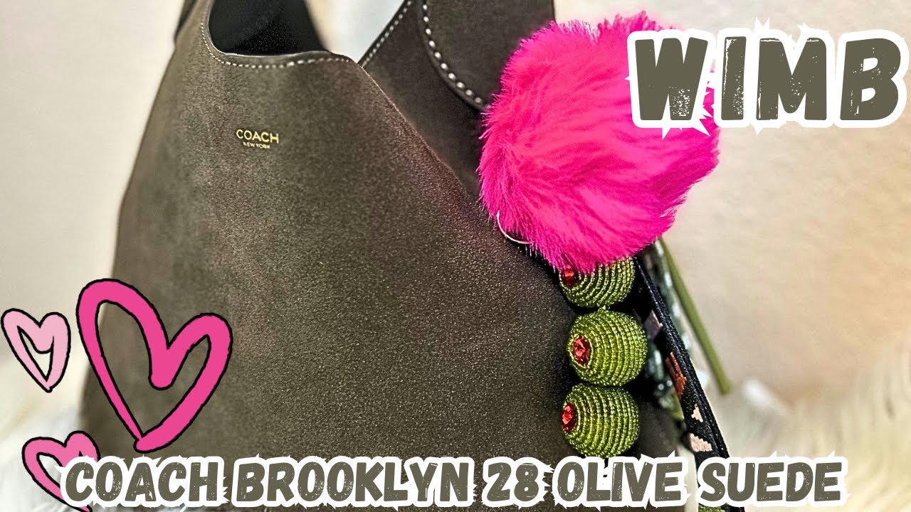 WIMB🩷COACH BROOKLYN 28 OLIVE SUEDE🫒💕🩷