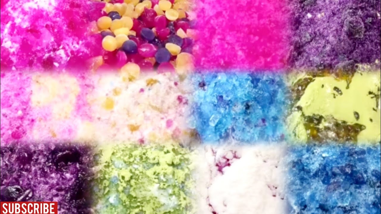 REQUESTED VIDEO | ASMR QIAN RECENT & OLD BLACK T-SHIRT COLOR CODED MIX COLORFUL SHAVED ICE EATING