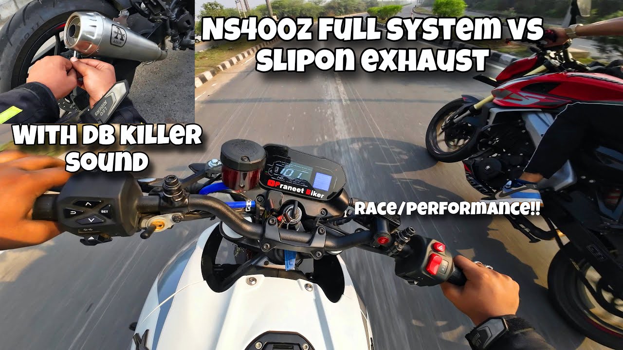 NS400Z FULL SYSTEM VS SLIP ON EXHAUST | PERFORMANCE DIFFERENCE
