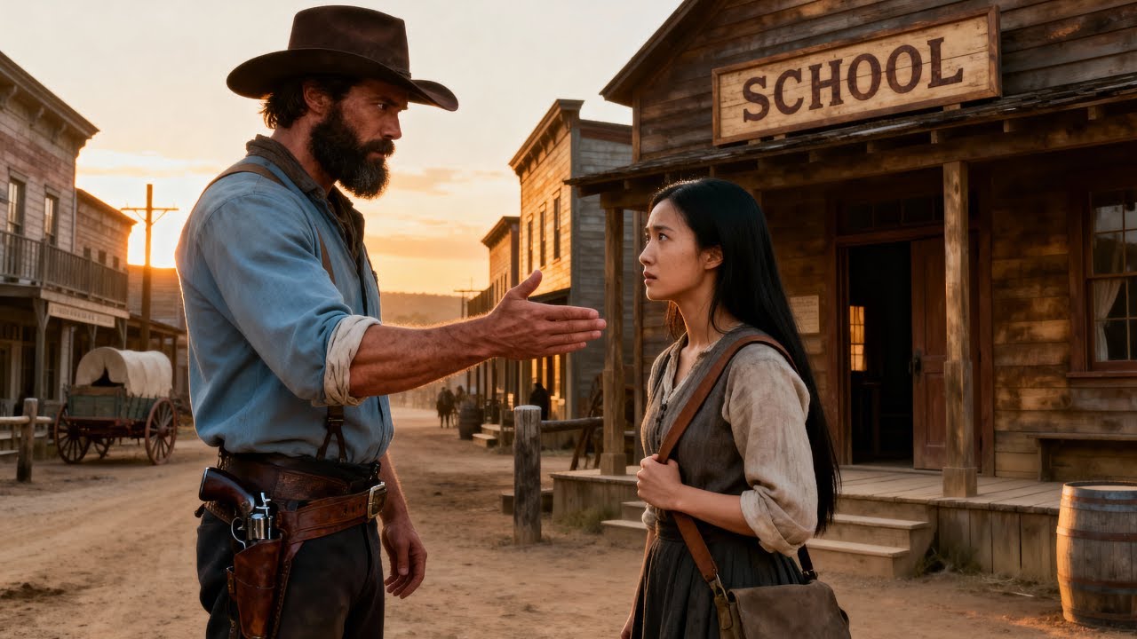 Chinese Teacher Was Abandoned At Ghost Town, Until A Gunslinger Built Her A School