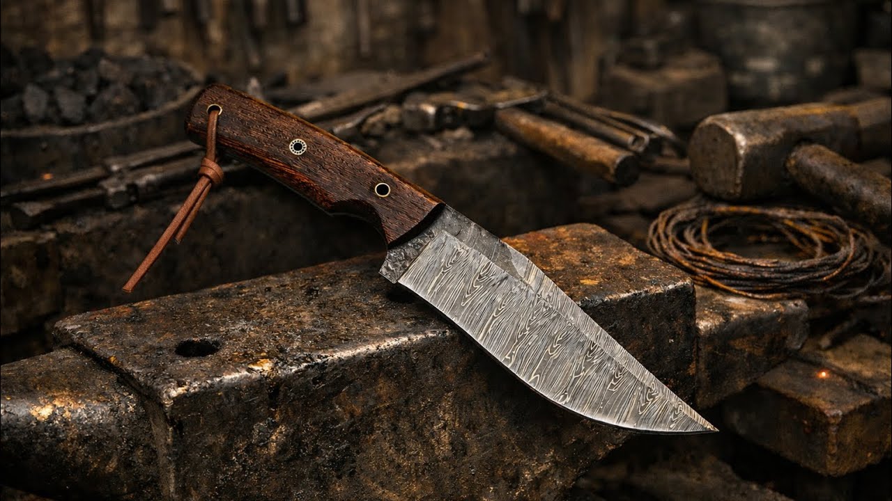Damascus Steel Knife Making Process | Full Build Video