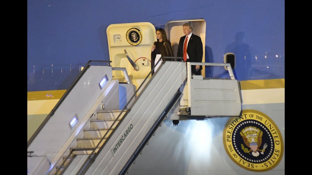Arrival of Donald Trump, President of the United States of America
