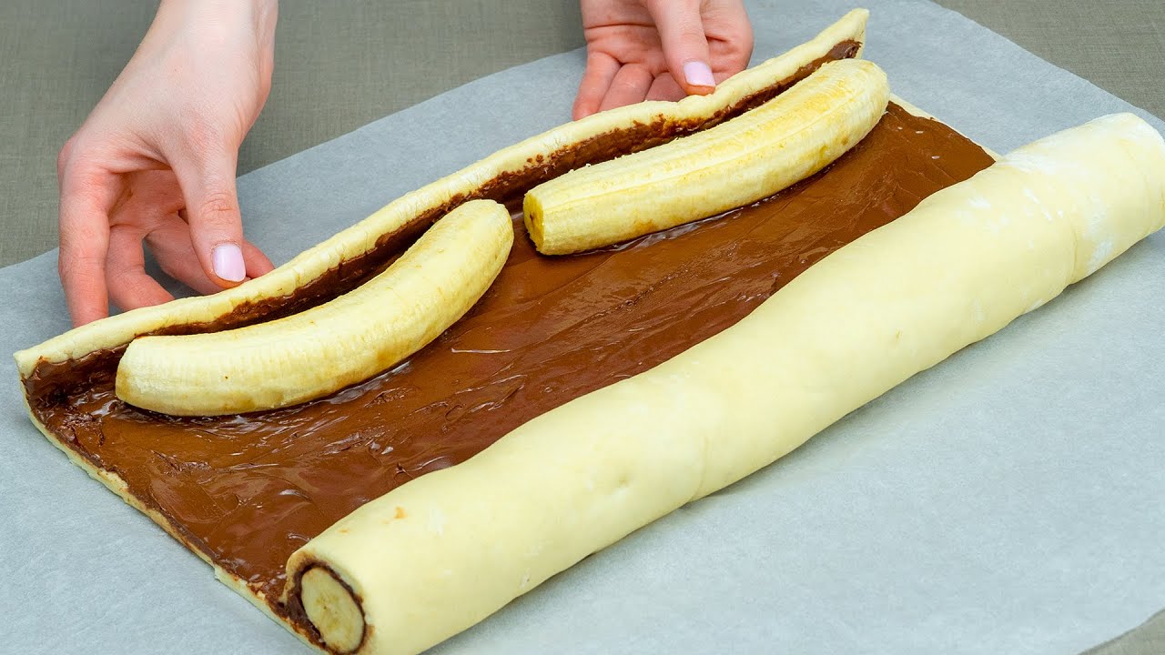 Nur Nutella und Bananen. Dieses schnelle Dessert wird Sie erobern!