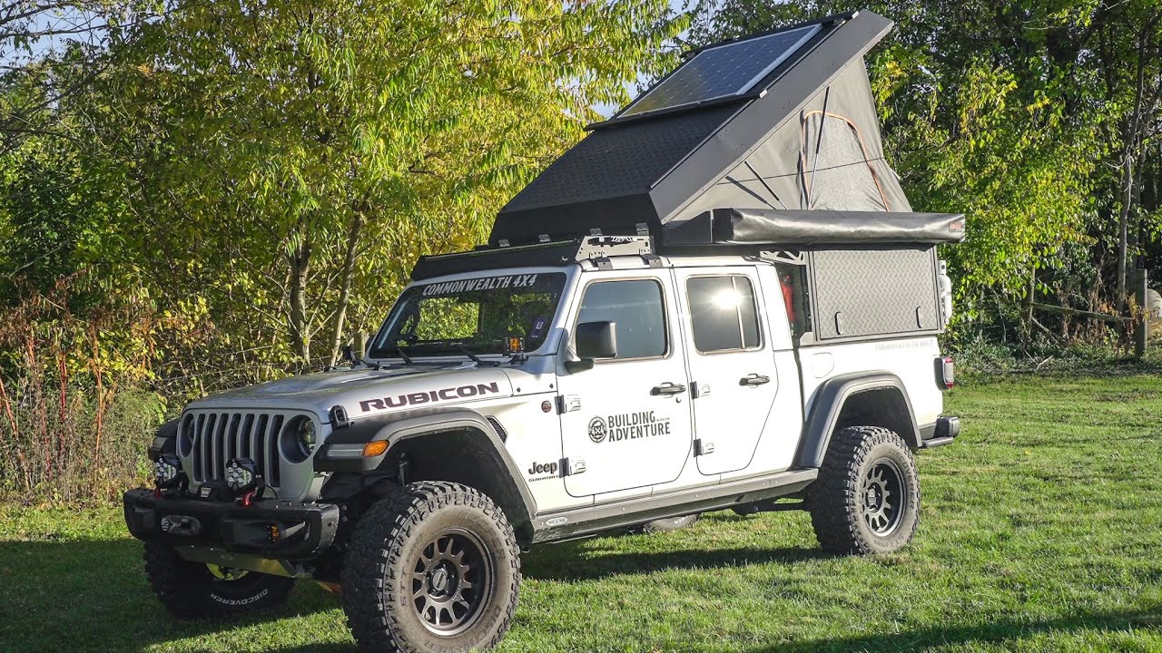 Jeep Gladiator with Alu-Cab Canopy Camper Walk Around