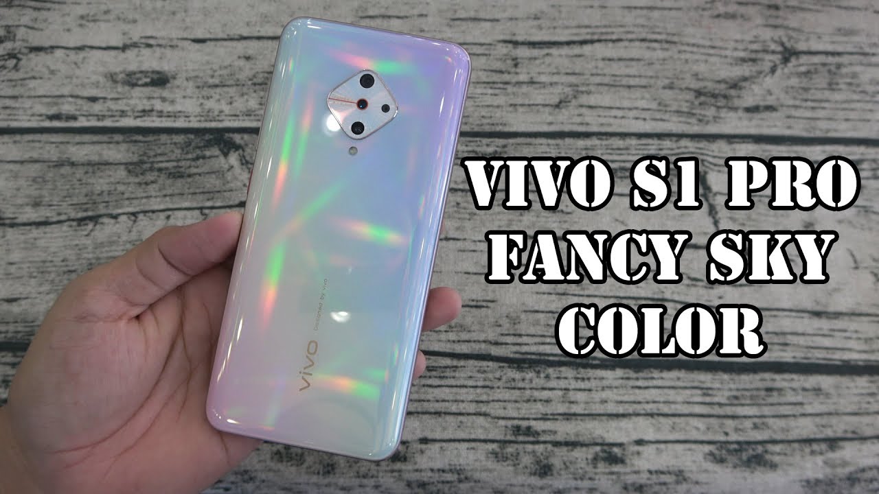 Vivo S1 Pro Fancy Sky color unboxing | camera, fingerprint, face id tested
