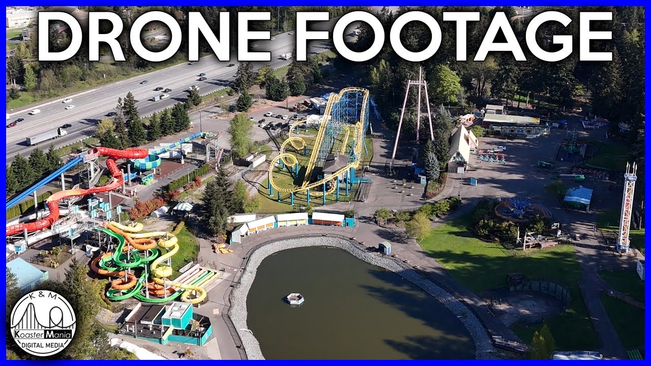 Wild Waves Theme & Water Park | Drone Footage | Non-Copyright | 2024