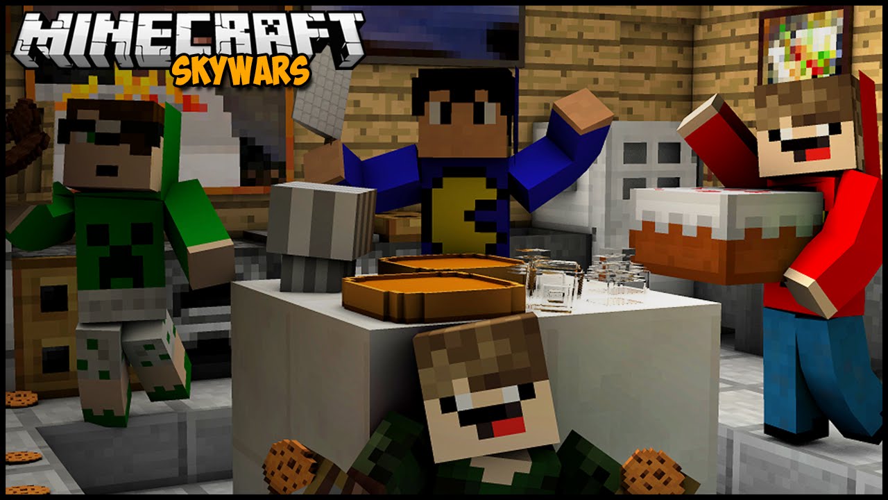 Minecraft Minigame: DESAFIO DE SKYWARS c/ TazerCraft