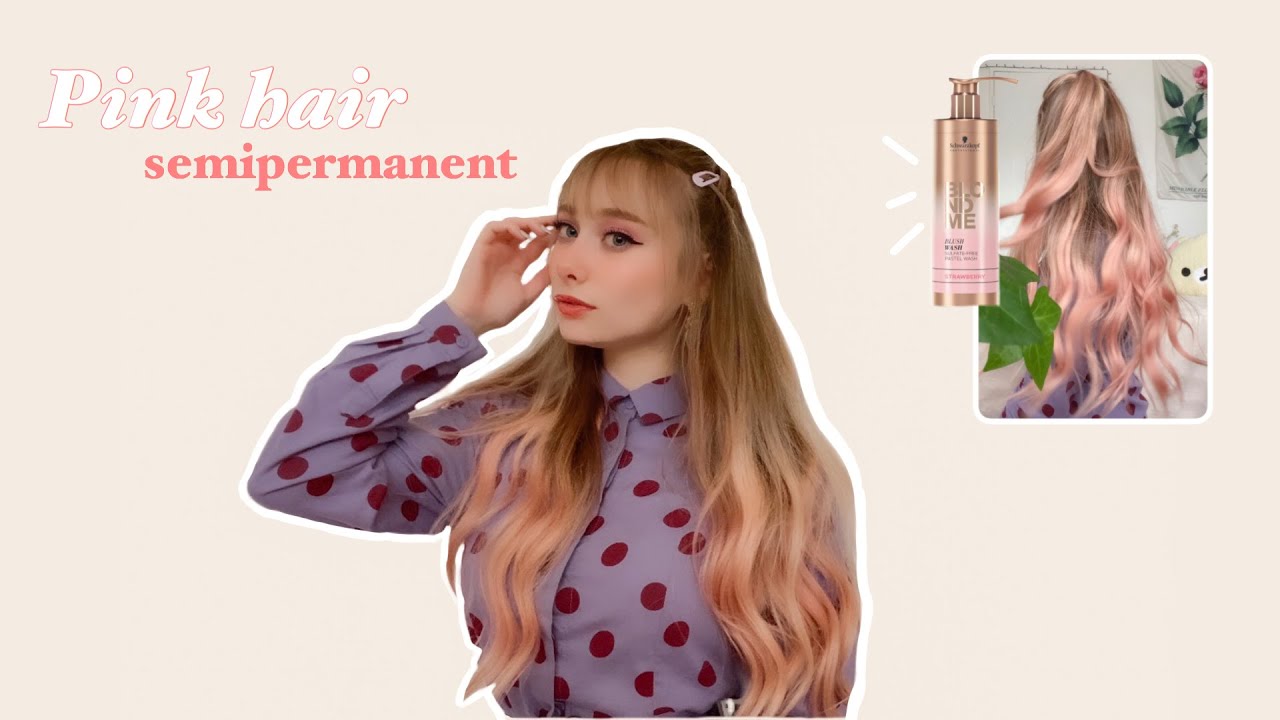 ʚ PINK HAIR : coloration semi permanente ɞ | Schwarzkopf BlondMe Strawberry
