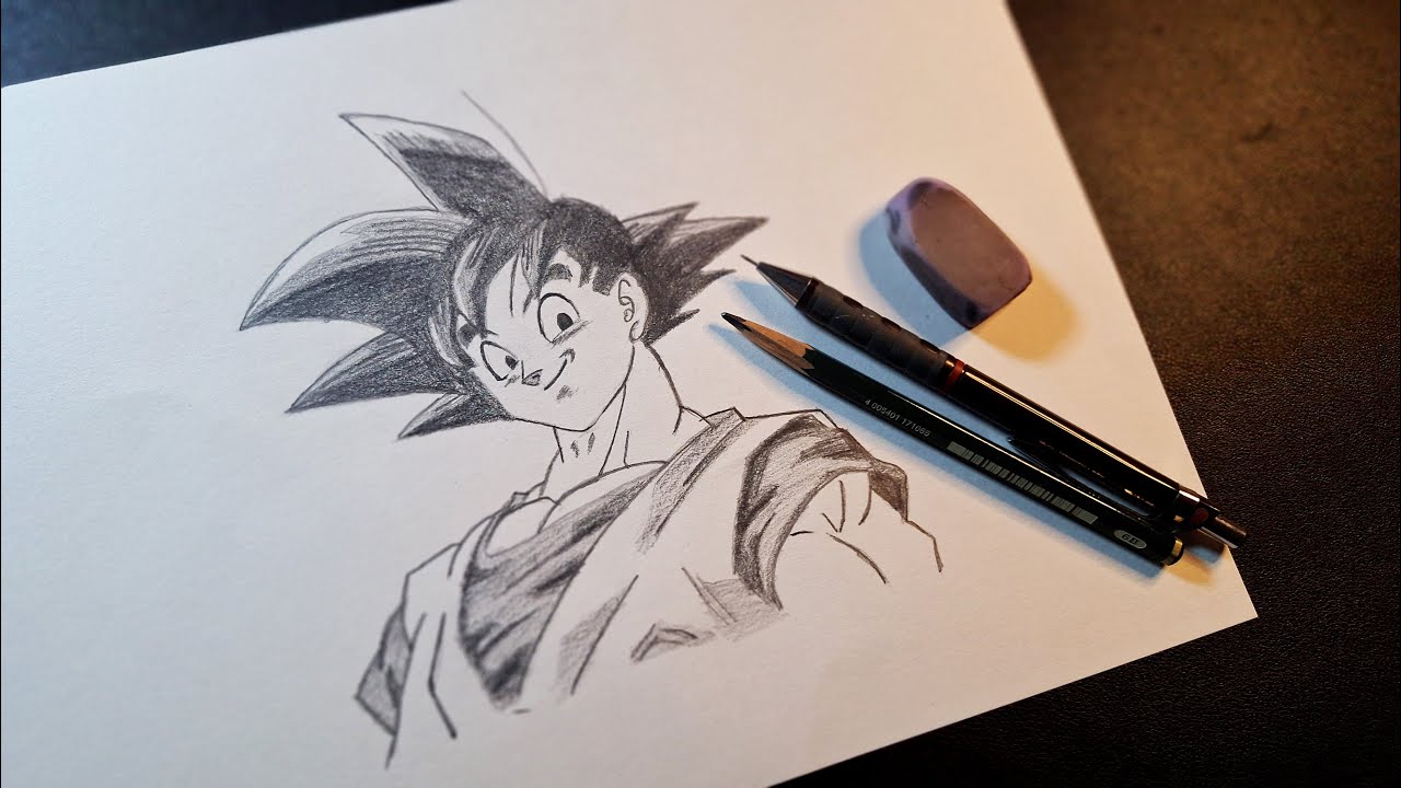 How To Draw Goku With Pencil | Goku Sketch Pencil | Dragon Ball Fan Art