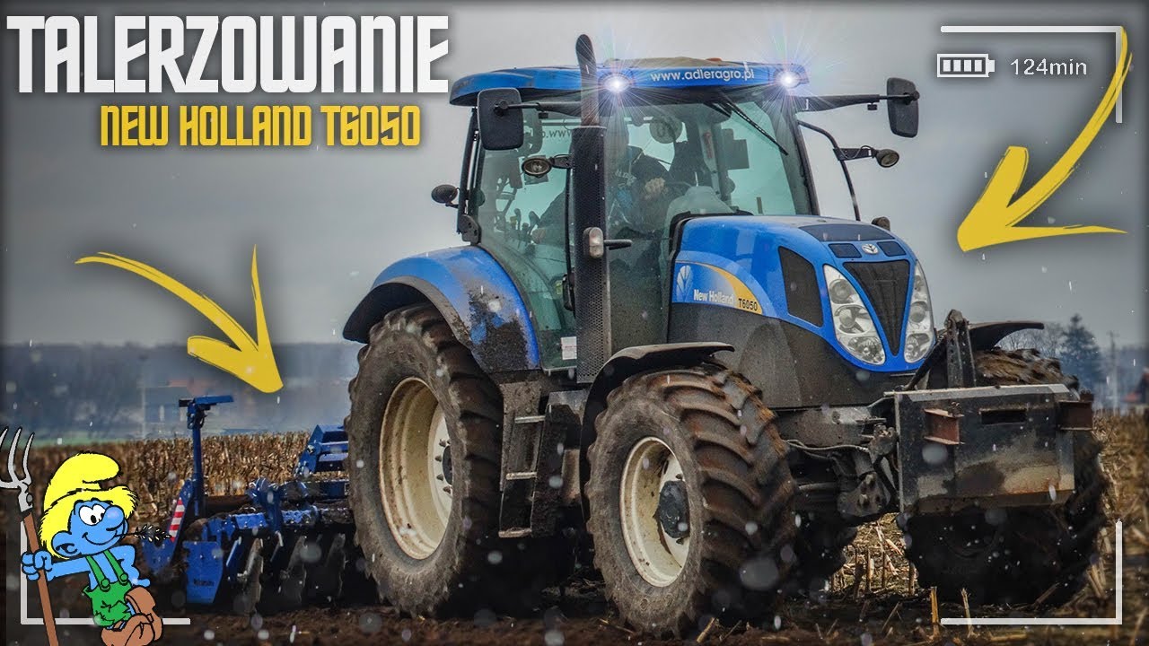 Rozpoczęcie Sezonu 2020 !✔ New Holland T6050 w Akcji ☆ Talerzowanie z Pompą !☆ Cała Ekipa !