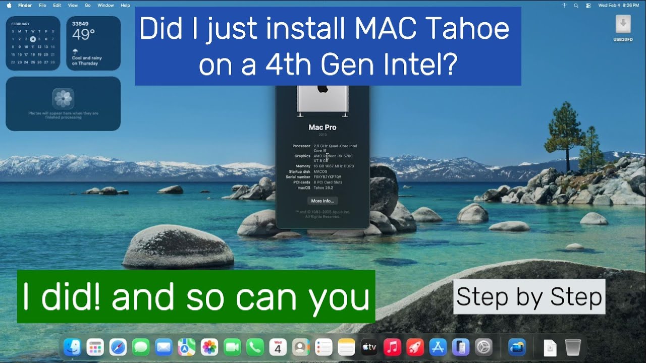 Я установил MAC OS Tahoe на компьютер с процессором Intel 4-го поколения! Как я это сделал? Показ...