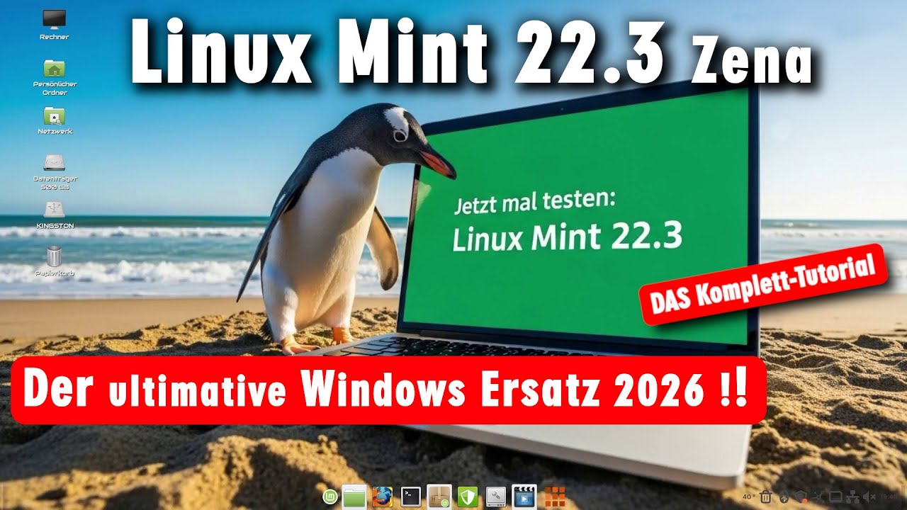 Linux Mint 22.3 Zena - DER Ersatz für Windows - einfach erklärt - optimal einrichten – besser als je